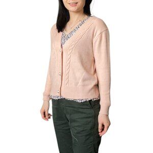 Braided Pink Cardigan